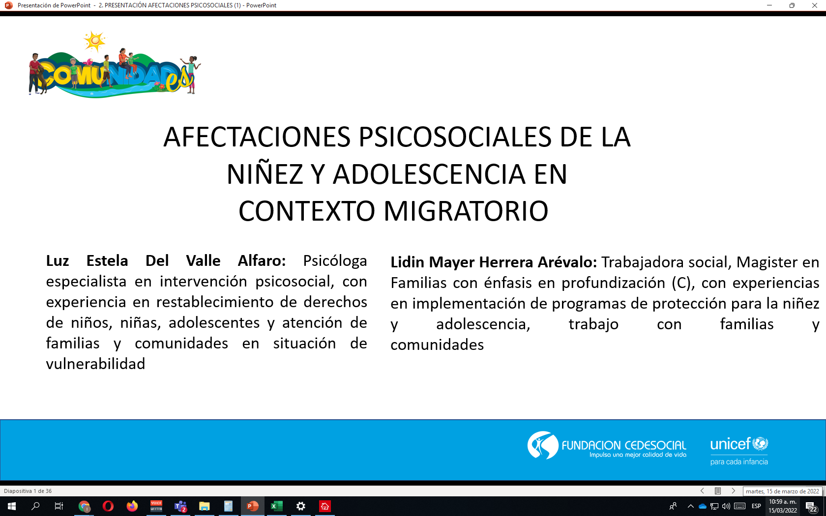 SEMINARIO 2 AFECTACIONES PSICOSOCIALES DE LA NIÑEZ Y ADOLESCENCIA MIGRANTE